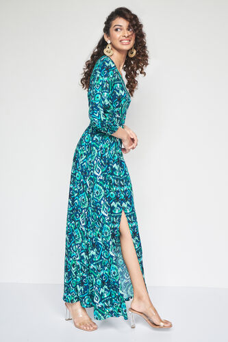 Boho Blues maxi dress, Teal, image 7